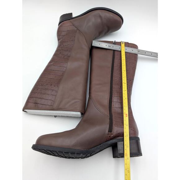 David Tate Superior Waterproof Knee High Boots Women's Brown Size US8.5W EU39 - Picture 6 of 16